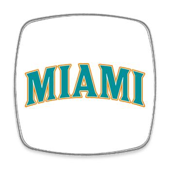Miami - Viereckiger Kühlschrankmagnet - Weiß - Vorne