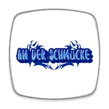 Aufdruck An der Schmücke - Viereckiger Kühlschrankmagnet - Weiß - Vorne