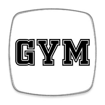 GYM Workout Muscle Training Fitness - Square fridge magnet - white - Front