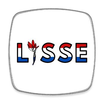 Lisse Netherlands in Europe - Square fridge magnet - white - Front