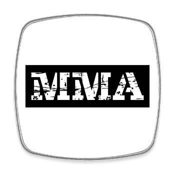 MMA - Viereckiger Kühlschrankmagnet - Weiß - Vorne