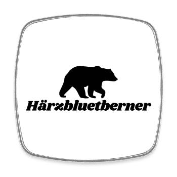 Härzbluetberner Bern Wappen - Viereckiger Kühlschrankmagnet - Weiß - Vorne