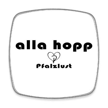 alla hopp - Magnet carré - blanc - Devant