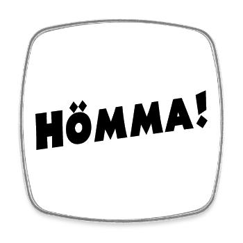 HÖMMA Hör mal - Viereckiger Kühlschrankmagnet - Weiß - Vorne