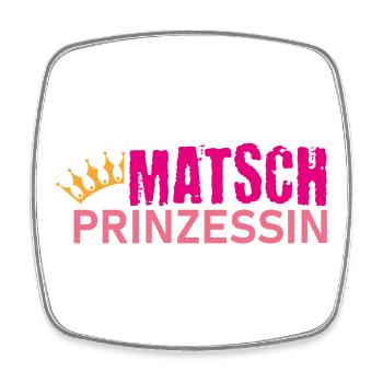 Muddy run shirt Matsch Prinzessin Laufshirt Team - Viereckiger Kühlschrankmagnet - Weiß - Vorne