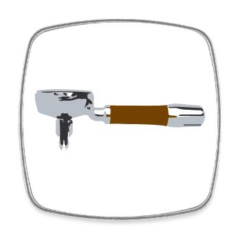 Portafilter T-Shirt Barista Gift Coffee Coffee - Square fridge magnet - white - Front