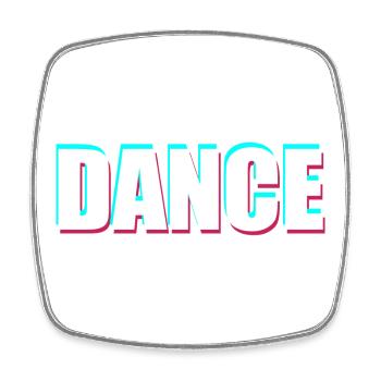 Dance - Square fridge magnet - white - Front
