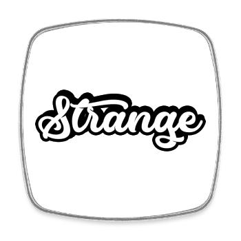 seltsam komisch strange kurios stranger different - Viereckiger Kühlschrankmagnet - Weiß - Vorne