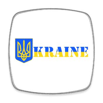 Ukraine - Viereckiger Kühlschrankmagnet - Weiß - Vorne