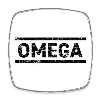Omega - Square fridge magnet - white - Front