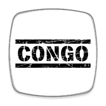 Congo - Viereckiger Kühlschrankmagnet - Weiß - Vorne