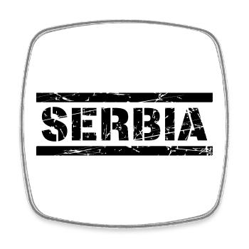 Serbie - Magnet carré - blanc - Devant