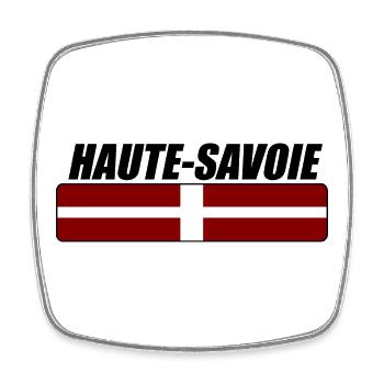 Haute Savoie - Magnet carré - blanc - Devant