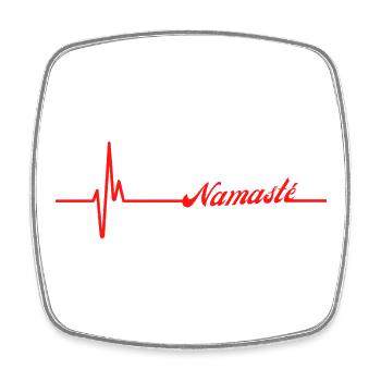 T-shirt Namaste Cadeau Yoga Méditation - Magnet carré - blanc - Devant