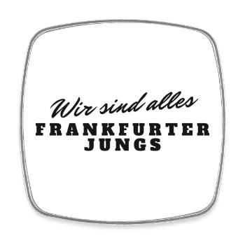Frankfurter Jungs Pride Typo Design - Viereckiger Kühlschrankmagnet - Weiß - Vorne