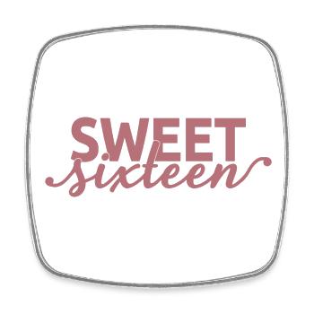Sweet Sixteen Mignon cadeau de 16 ans - Magnet carré - blanc - Devant