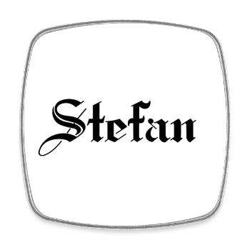 Stefan - Viereckiger Kühlschrankmagnet - Weiß - Vorne