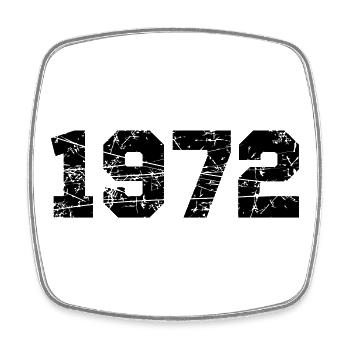 1972 - Viereckiger Kühlschrankmagnet - Weiß - Vorne