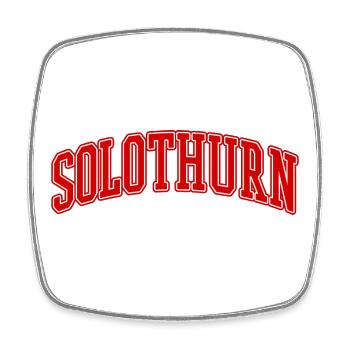SLOTHURN University Arch Lettering - Square fridge magnet - white - Front