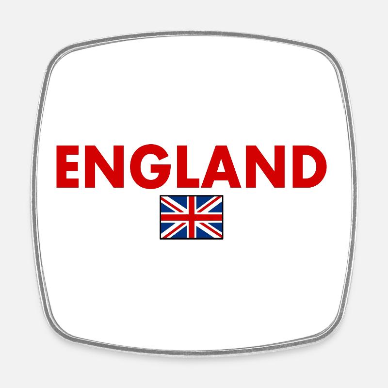 England - Viereckiger Kühlschrankmagnet - Weiß