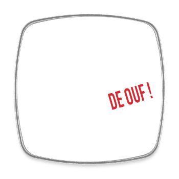Breton de ouf - Magnet carré - blanc - Devant