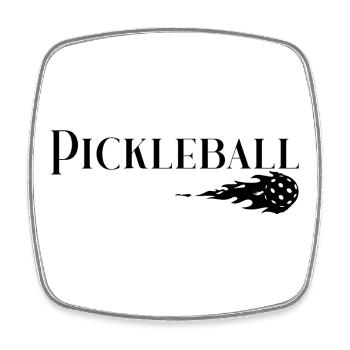 Pickleball - Viereckiger Kühlschrankmagnet - Weiß - Vorne