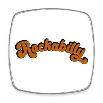 Rockabilly Retro Design in Vintage Art - Square fridge magnet - white - Front