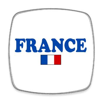 LA FRANCE DRAPEAU FRANÇAIS - Magnet carré - blanc - Devant
