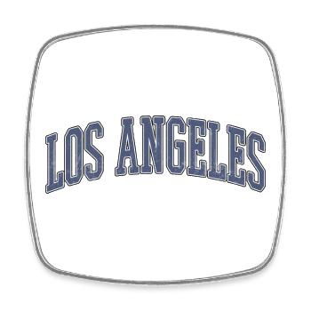 Typographie de l’arc de Los Angeles - Magnet carré - blanc - Devant