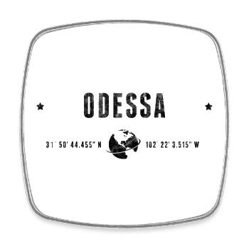Contact Details Odessa Ukraine Vintage - Square fridge magnet - white - Front