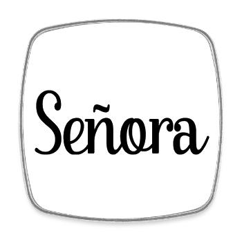 Señora Engagement Bride To Be Wedding Party - Square fridge magnet - white - Front