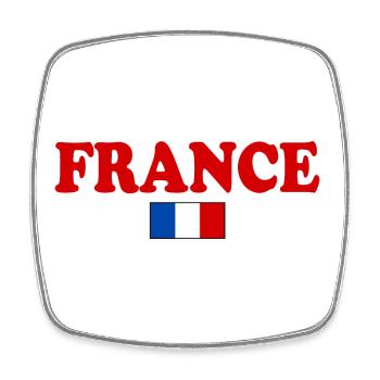 France - Magnet carré - blanc - Devant