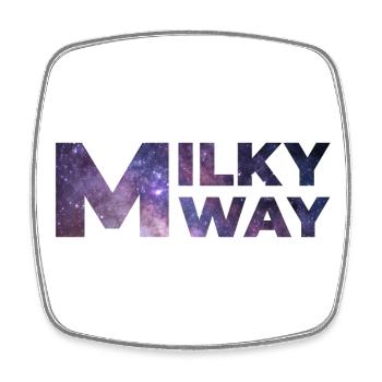Milky way - Square fridge magnet - white - Front
