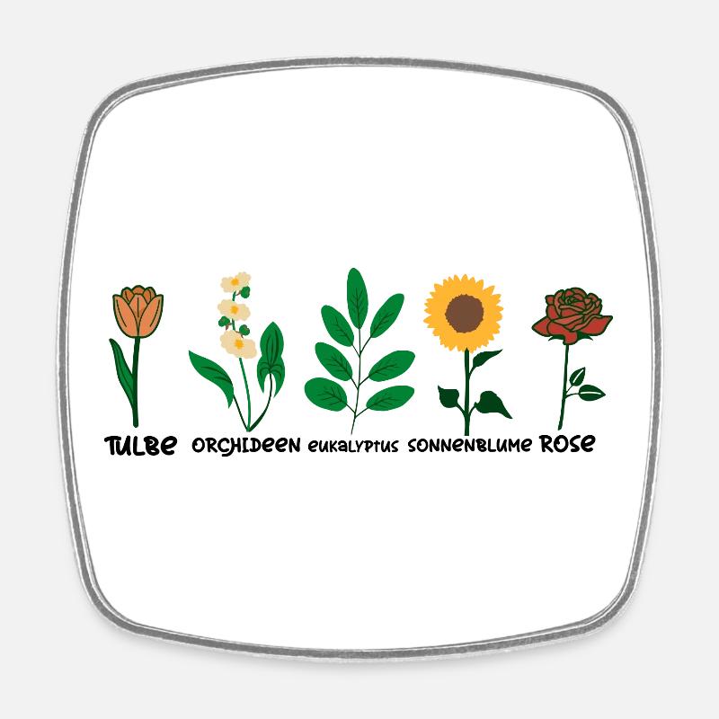 Espèces de fleurs - Magnet carré - blanc