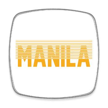 Manila - Viereckiger Kühlschrankmagnet - Weiß - Vorne