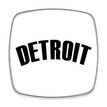 Detroit Shirt - Square fridge magnet - white - Front