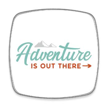 Adventure is Out There - Square fridge magnet - white - Front