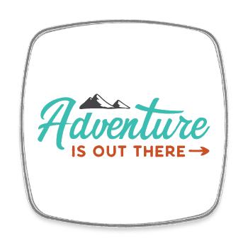 Adventure is Out There - Square fridge magnet - white - Front