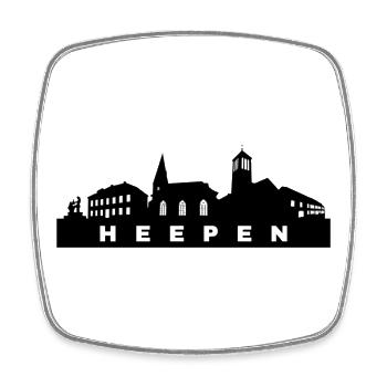 Heepen Skyline Bielefeld Amt Vogtei Kirchen - Magnet carré - blanc - Devant