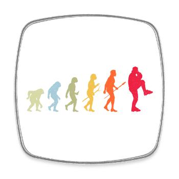 Baseball Evolution - Viereckiger Kühlschrankmagnet - Weiß - Vorne