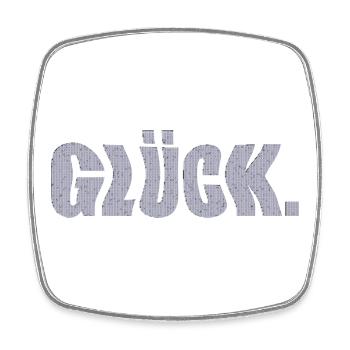 glück - Viereckiger Kühlschrankmagnet - Weiß - Vorne