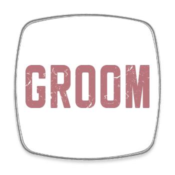 Bräutigam Cool Matching Paar Hochzeitsfeier Hochzeit - Viereckiger Kühlschrankmagnet - Weiß - Vorne