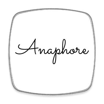 Anaphore - Magnet carré - blanc - Devant