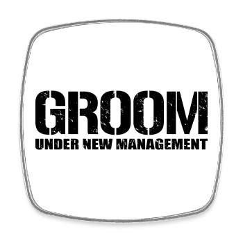 Groom sous la nouvelle direction drôle de célibataire - Magnet carré - blanc - Devant