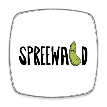 Spreewald Gurke - Viereckiger Kühlschrankmagnet - Weiß - Vorne
