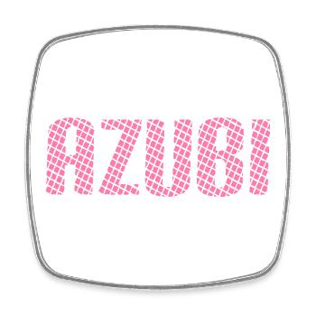 Azubi Tshirt 6 23 rosa - Viereckiger Kühlschrankmagnet - Weiß - Vorne