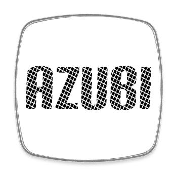 Azubi Tshirt 6 23 schwarz - Viereckiger Kühlschrankmagnet - Weiß - Vorne