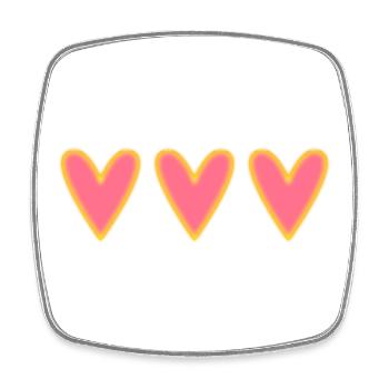 HEART. HEARTS. SAINT VALENTINE. LOVE. LOVE. CHRISTMAS - Square fridge magnet - white - Front