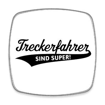Treckerfahrer – Sind Super! (Trecker / B) - Viereckiger Kühlschrankmagnet - Weiß - Vorne
