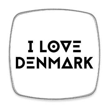 I LOVE DENMARK - Square fridge magnet - white - Front